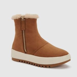 Aquatalia Alison Suede Shearling Bootie